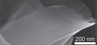 Titandioxid-Nanoschichten im Rasterelektronenmikroskop
